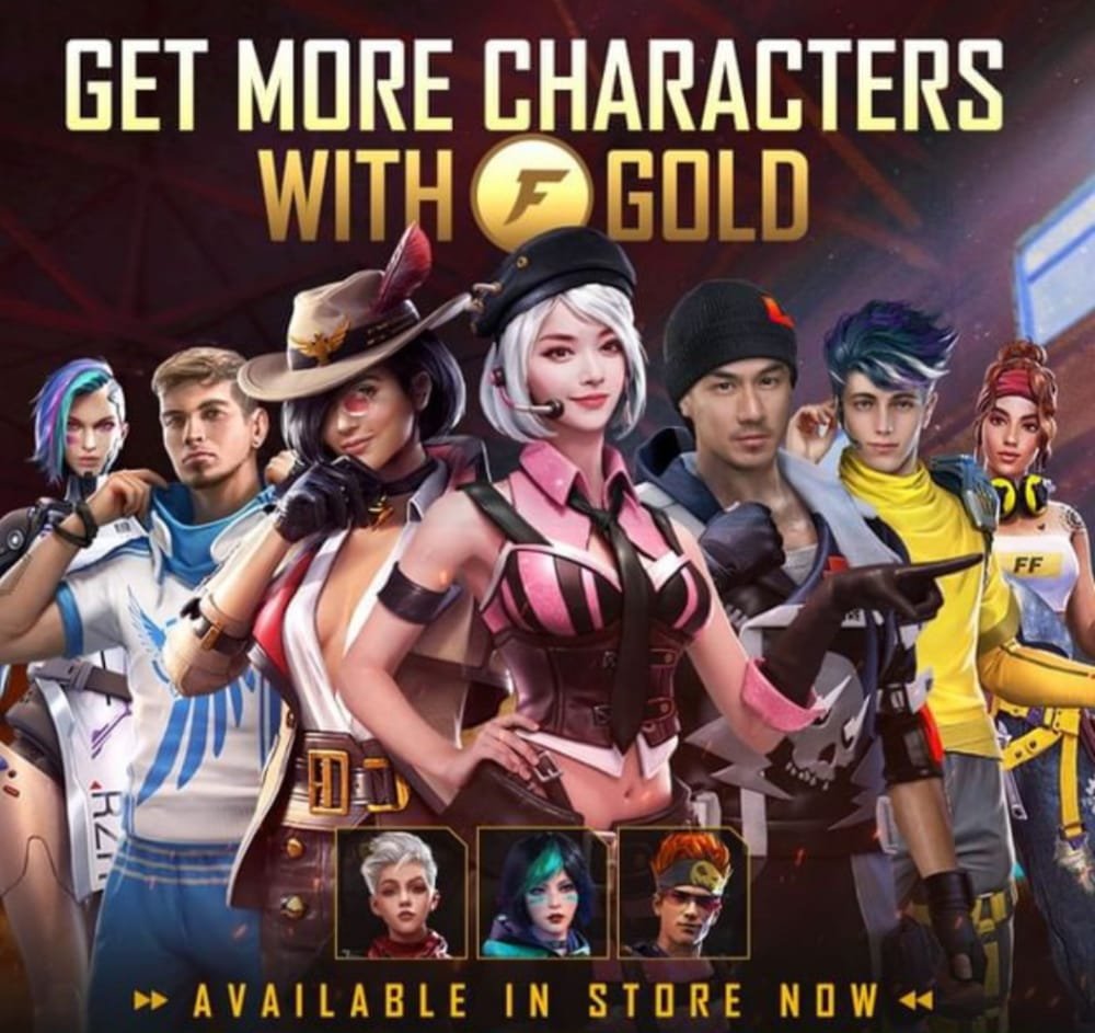 Free Fire Characters: Get More Characters With Gold