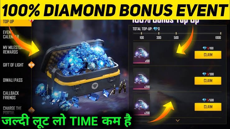 bonus diamond top up event free fire max thumbnail
