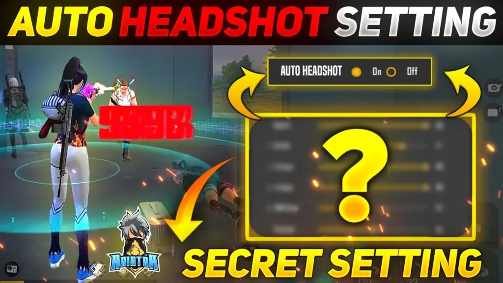 free fire auto headshot setting