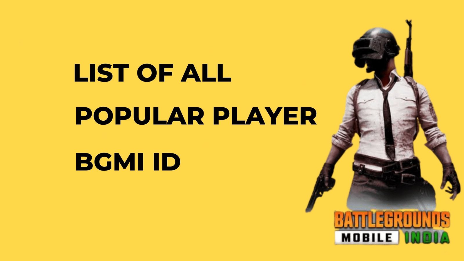list of all popular player bgmi id
