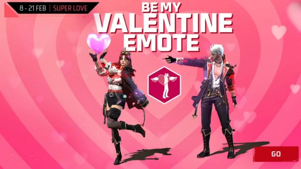 be my valentine emote in free fire