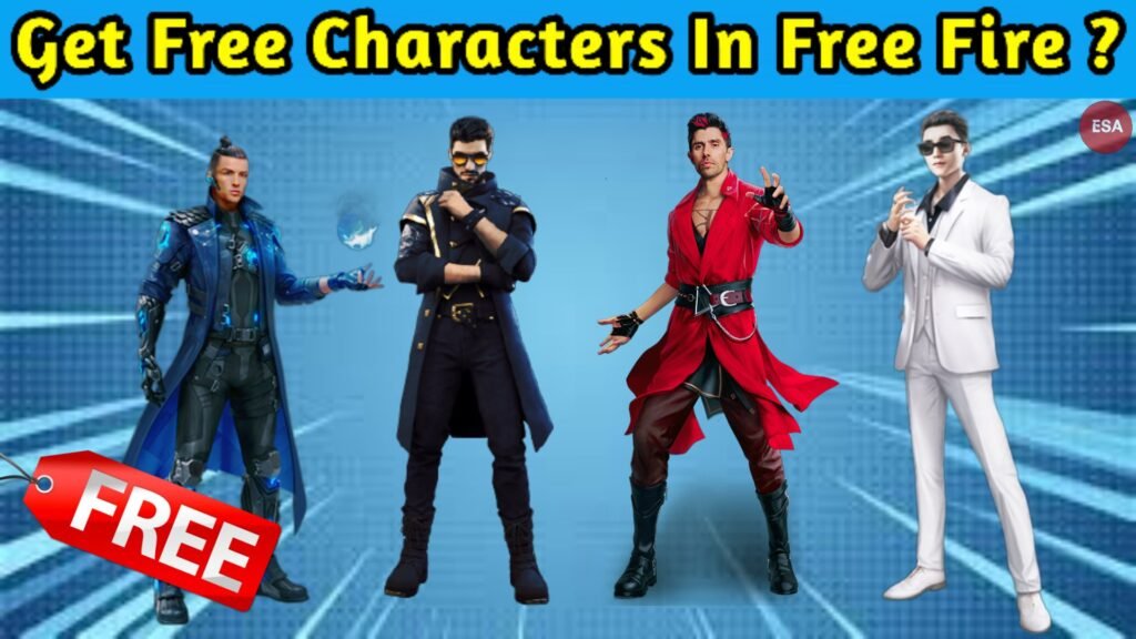 how to get free characters in free fire