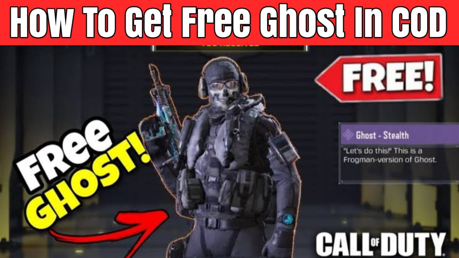 how to get free ghost skin in fcall of duty
