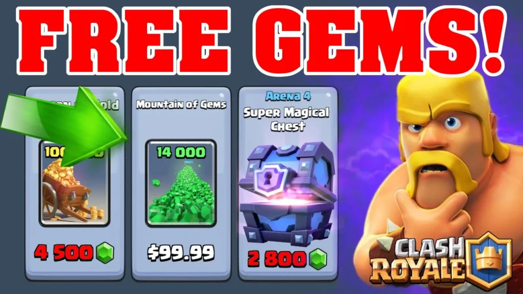 how to get free gems in clash royale