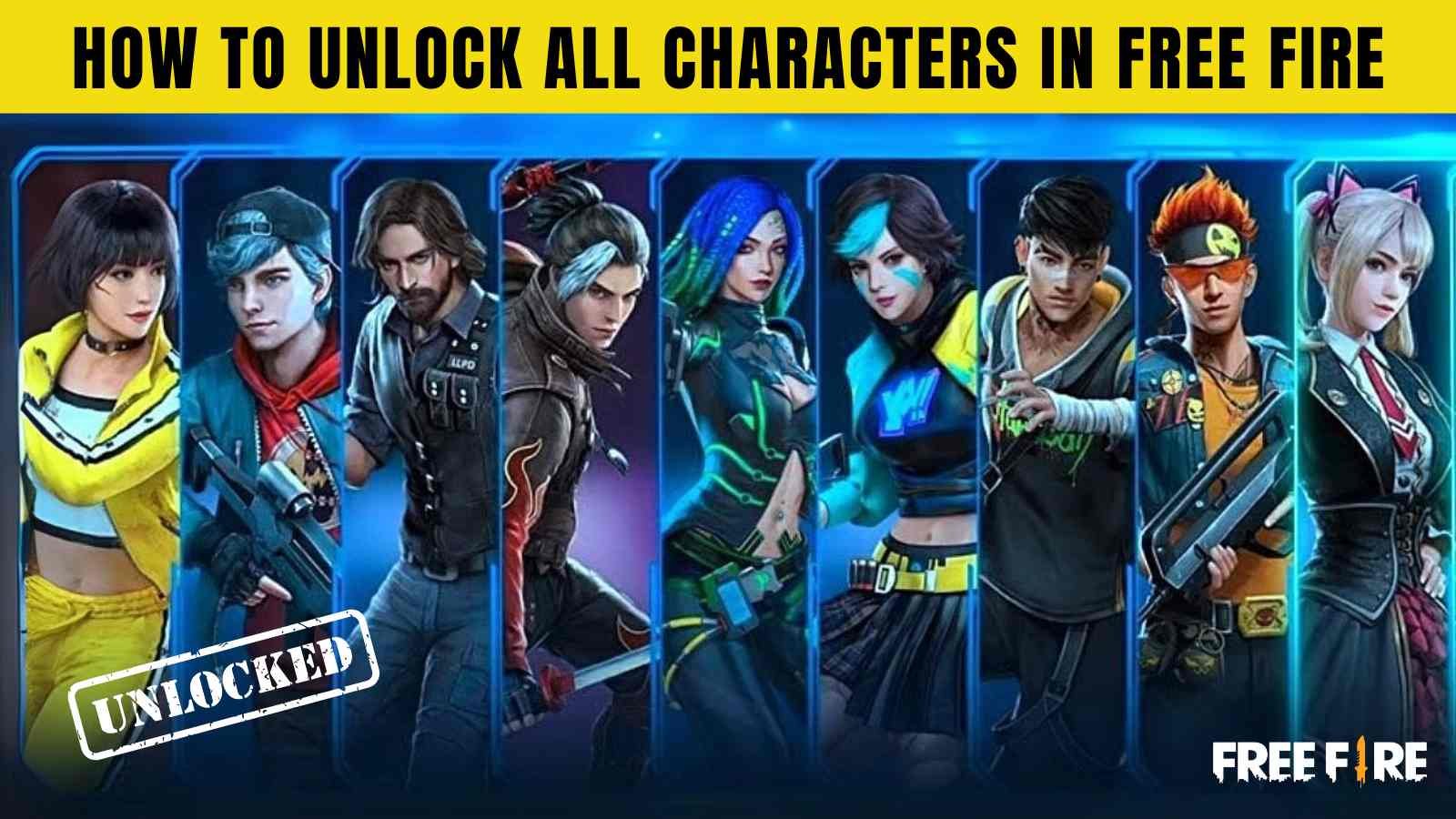 Unlock All Characters in Free Fire