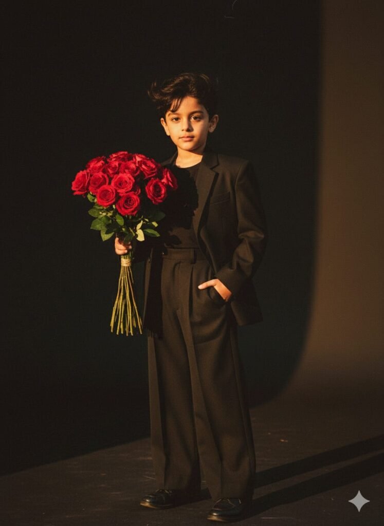 Classic Retro Gentleman with Roses